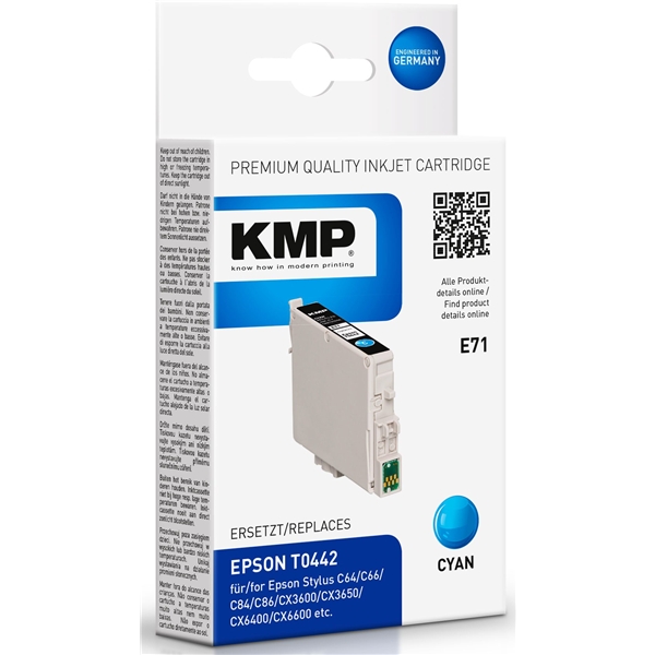 KMP E71 - Epson T0442 Cyan